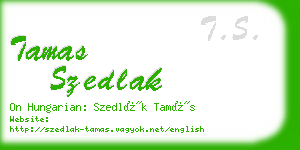 tamas szedlak business card